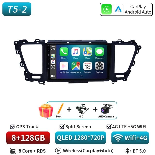 Car Radio Android16 Carplay Auto For Kia Carnival YP Sedona 2014 2015 2017 2018 - 2020 Multimedia Player WIFI+5G DSP Stereo 2 Din - Nathan boutique