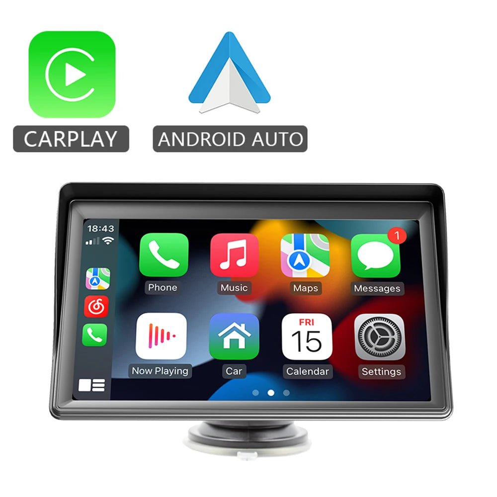 HIPPBQCC CarPlay Android Auto Car Radio Multimedia Video Player 7inch Portable Touch Screen With USB AUX For Rear View Camera - Nathan boutique