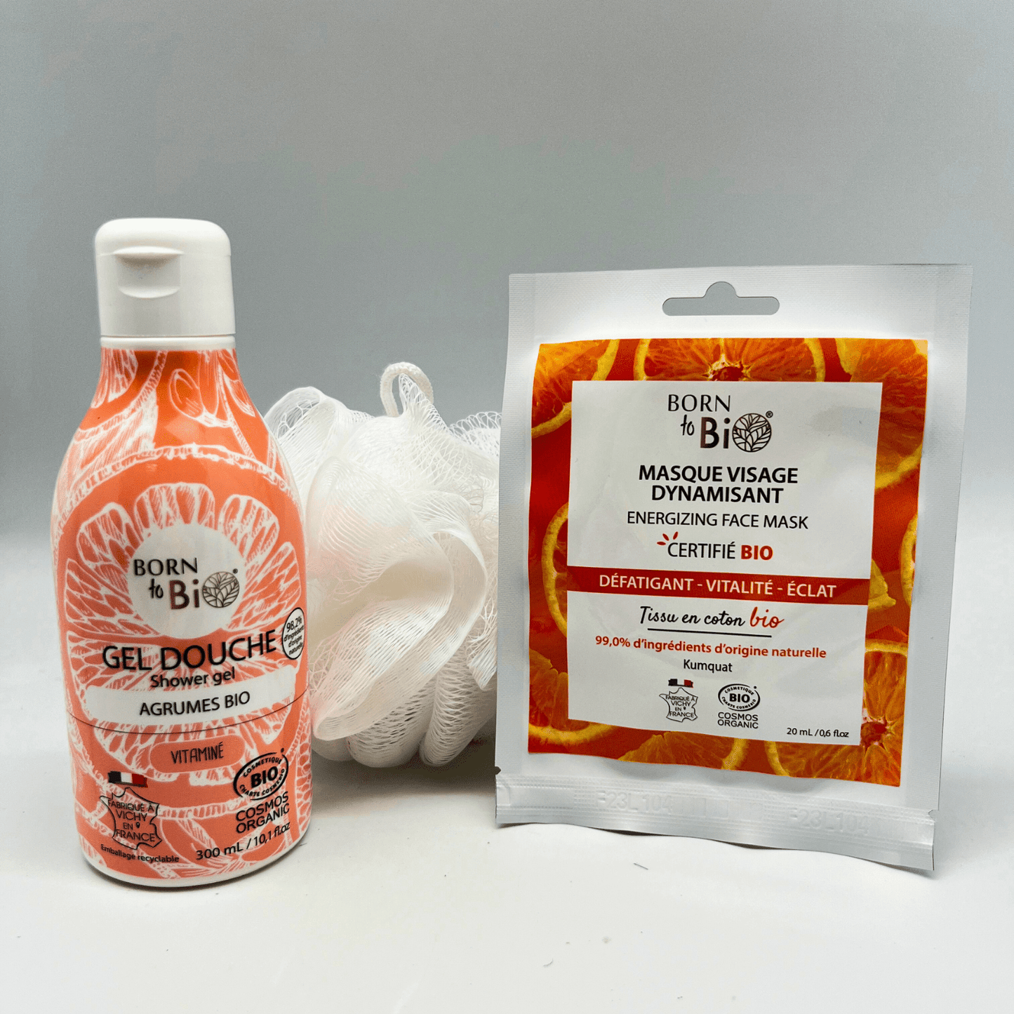 Masque visage Dynamisant en coton - Certifié Bio - Nathan boutique Masques