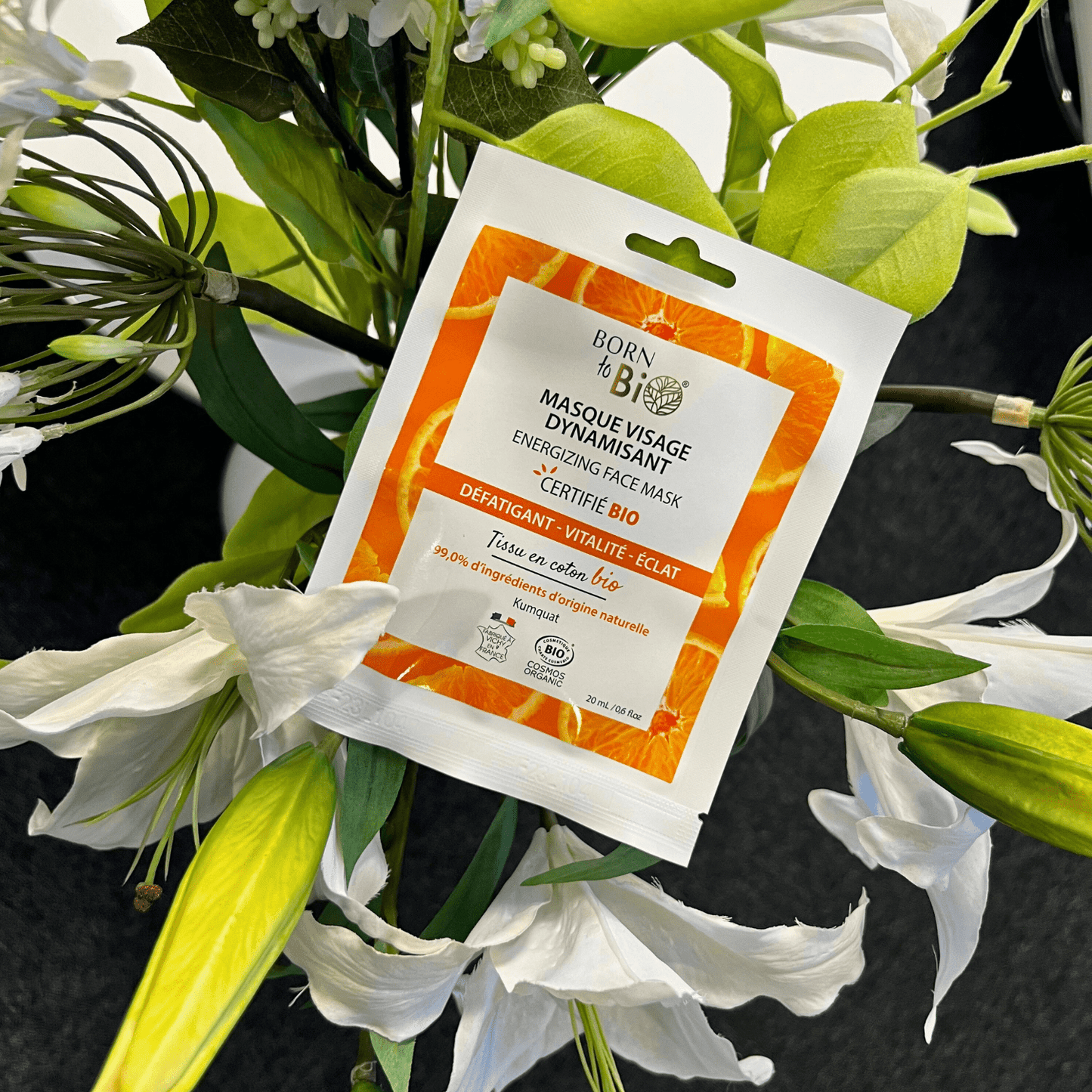 Masque visage Dynamisant en coton - Certifié Bio - Nathan boutique Masques