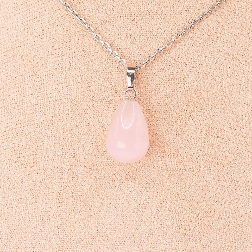 Pendentif | Goutte en Quartz rose - Nathan boutique Pendentif