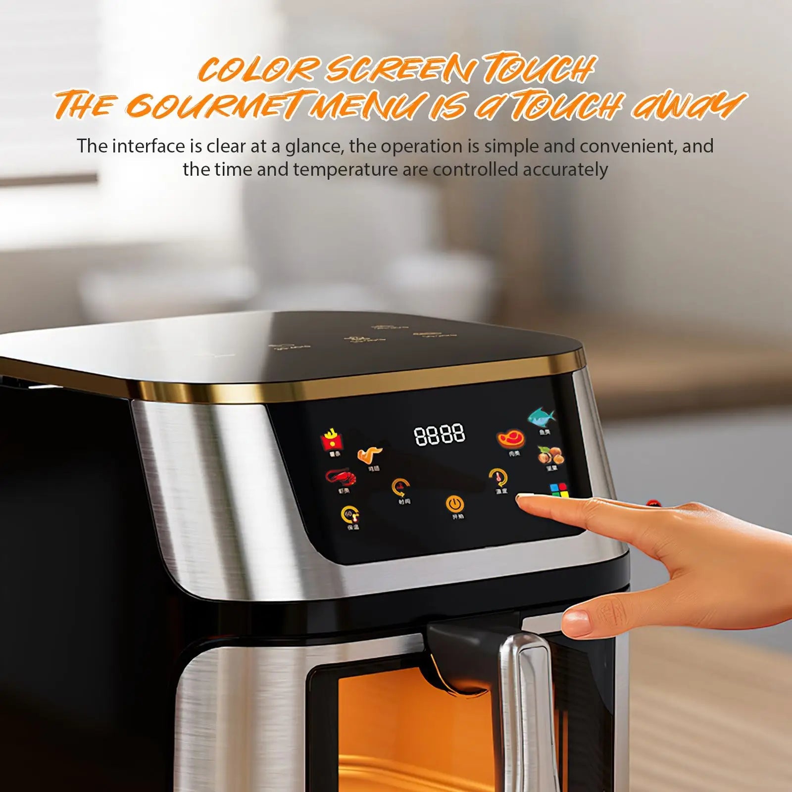 12L air fryer with intelligent smoking program 2800W large multifunctional capacity stainless steel - Nathan boutique