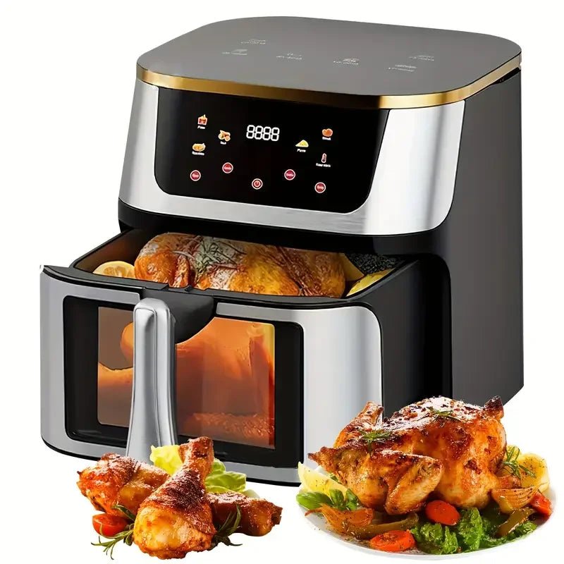 12L air fryer with intelligent smoking program 2800W large multifunctional capacity stainless steel - Nathan boutique
