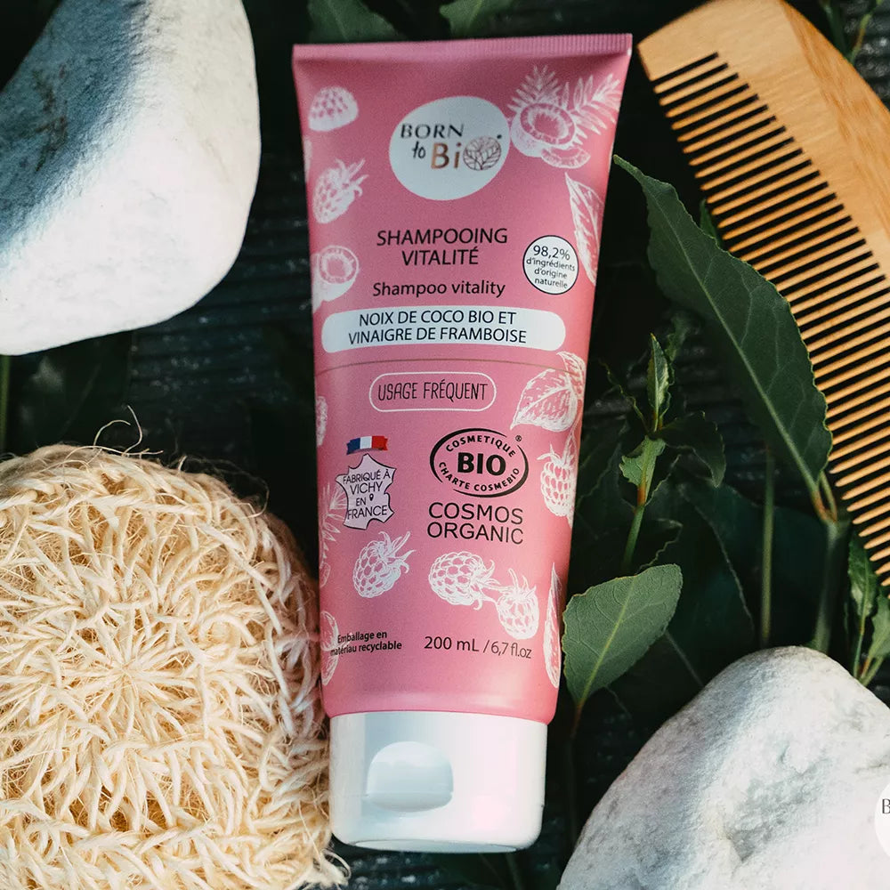 Shampooing Noix de Coco et vinaigre de framboise - Certifié Bio-3