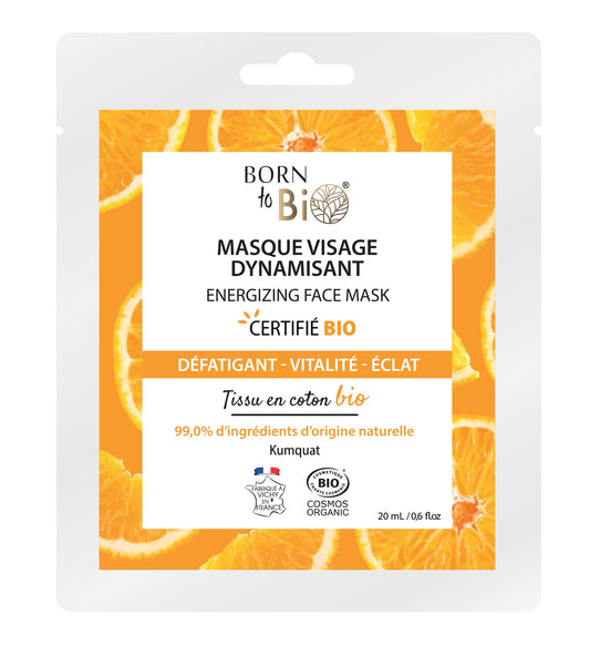 Masque visage Dynamisant en coton - Certifié Bio-0