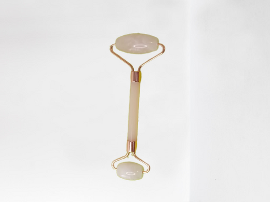 Roller pierre quartz rose pour massage facial-0