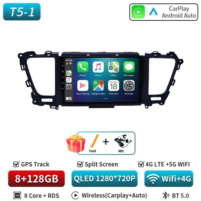 Car Radio Android16 Carplay Auto For Kia Carnival YP Sedona 2014 2015 2017 2018 - 2020 Multimedia Player WIFI+5G DSP Stereo 2 Din - Nathan boutique