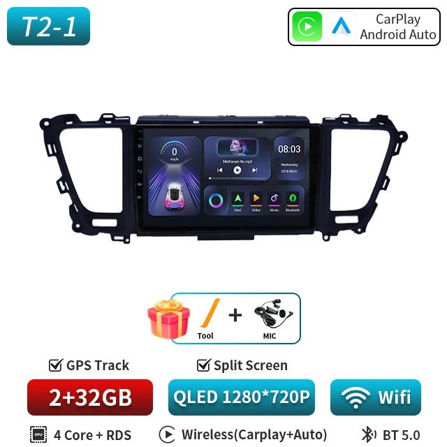 Car Radio Android16 Carplay Auto For Kia Carnival YP Sedona 2014 2015 2017 2018 - 2020 Multimedia Player WIFI+5G DSP Stereo 2 Din - Nathan boutique