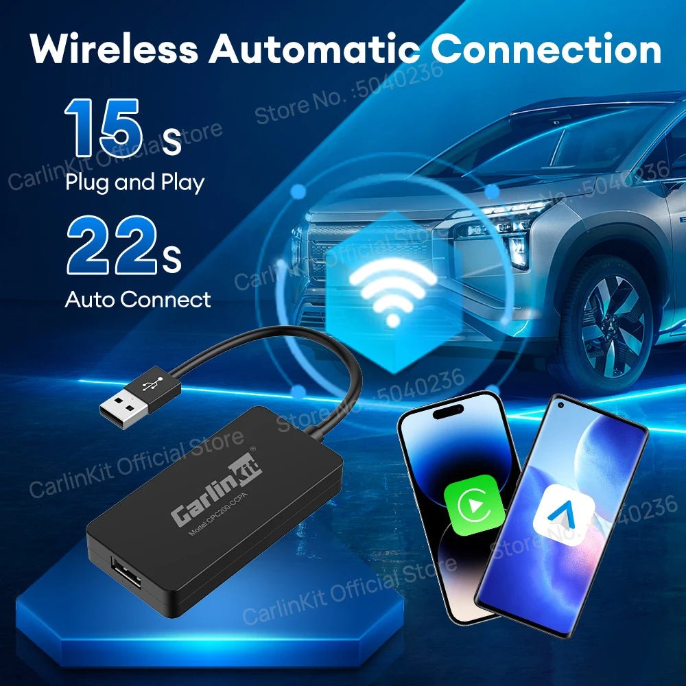 CarlinKit CCPA Wireless CarPlay For Android Car Radio Wireless Android Auto Wireless Auto Connect Mirrorlink Smart USB Adapter - Nathan boutique