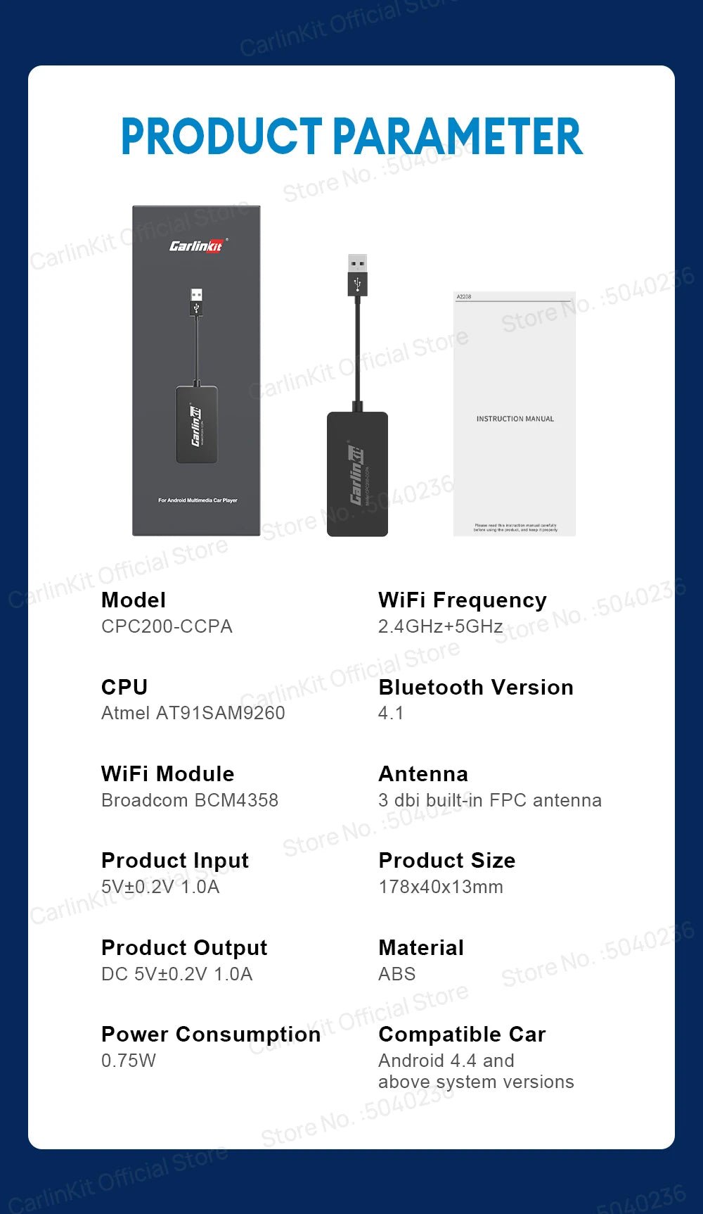 CarlinKit CCPA Wireless CarPlay For Android Car Radio Wireless Android Auto Wireless Auto Connect Mirrorlink Smart USB Adapter - Nathan boutique