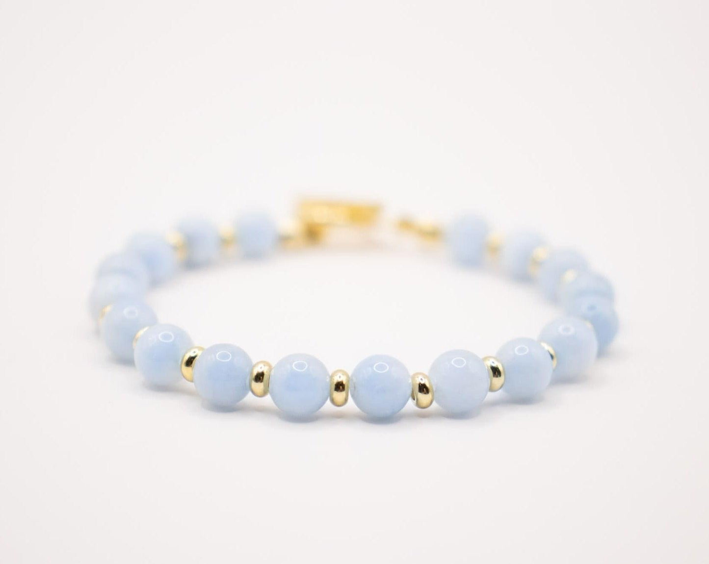 CIRCÉ | Bracelet en Aigue - marine et plaqué Or 18 et 24 carats - Nathan boutique Bracelets en pierres fines