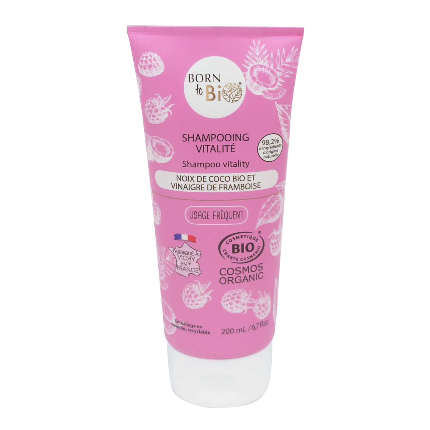 Coconut and raspberry vinegar shampoo - Certified organic - Nathan boutique Shampoo