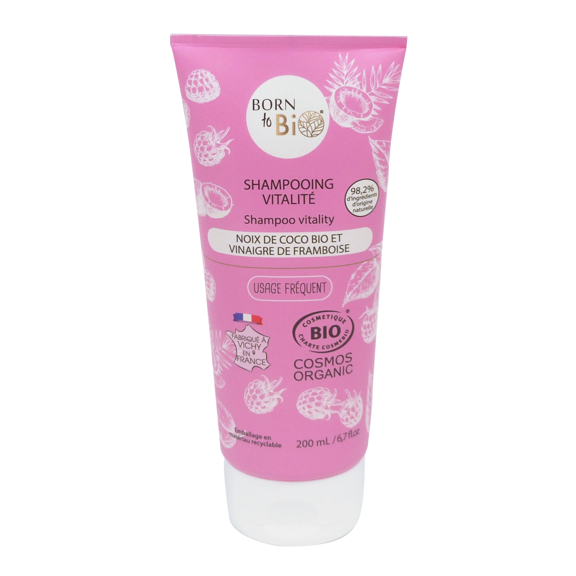 Coconut and raspberry vinegar shampoo - Certified organic - Nathan boutique Shampoo