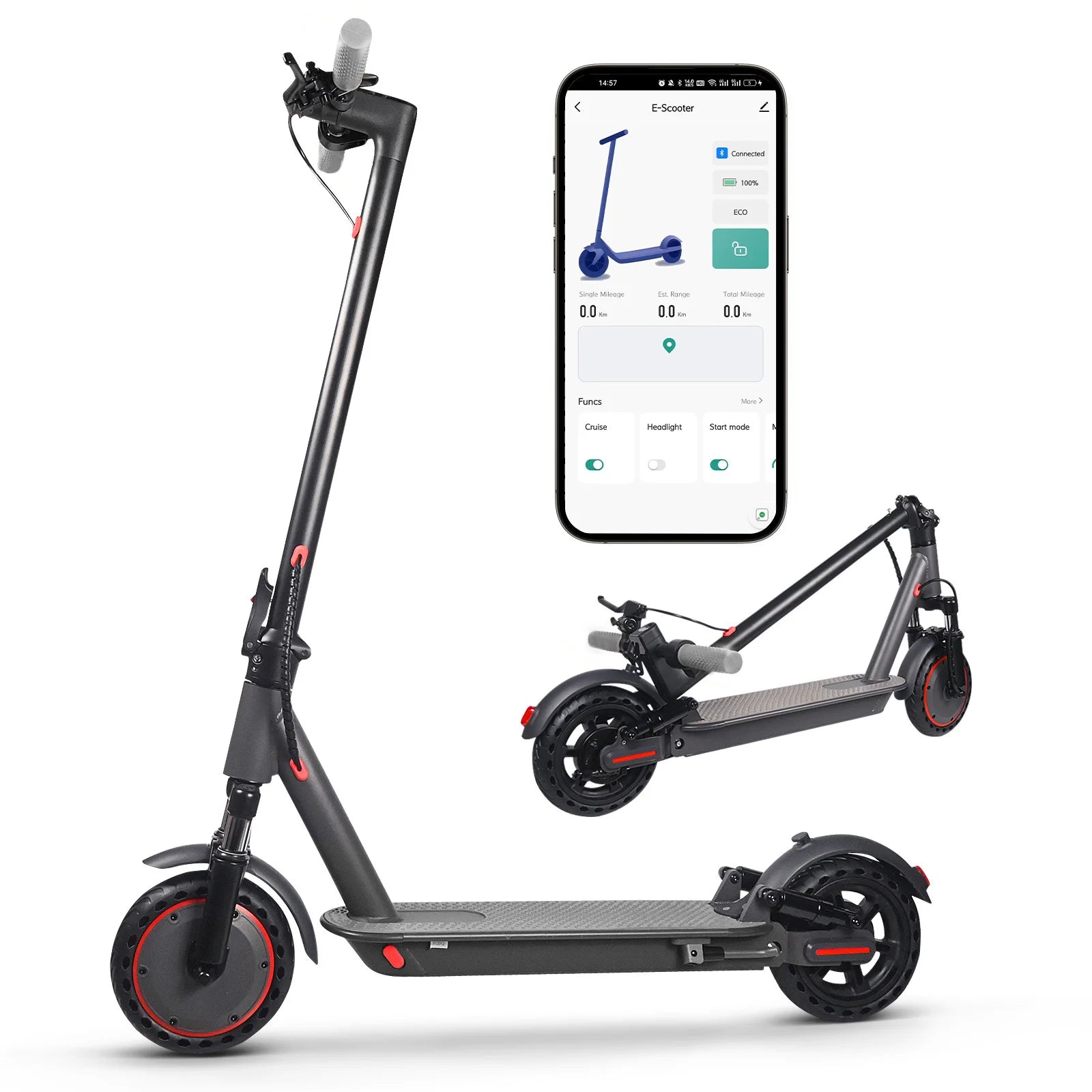 JUICEASE AP07 Electric Scooter 35KM Range 8.5Inch Escooter 350W/600W Power 31KM/H APP Scooter Electric Dual Damping Turn Signal - Nathan boutique