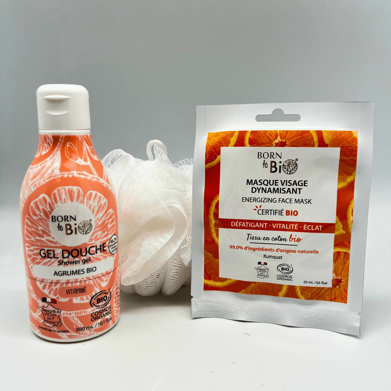 Masque visage Dynamisant en coton - Certifié Bio - Nathan boutique Masques