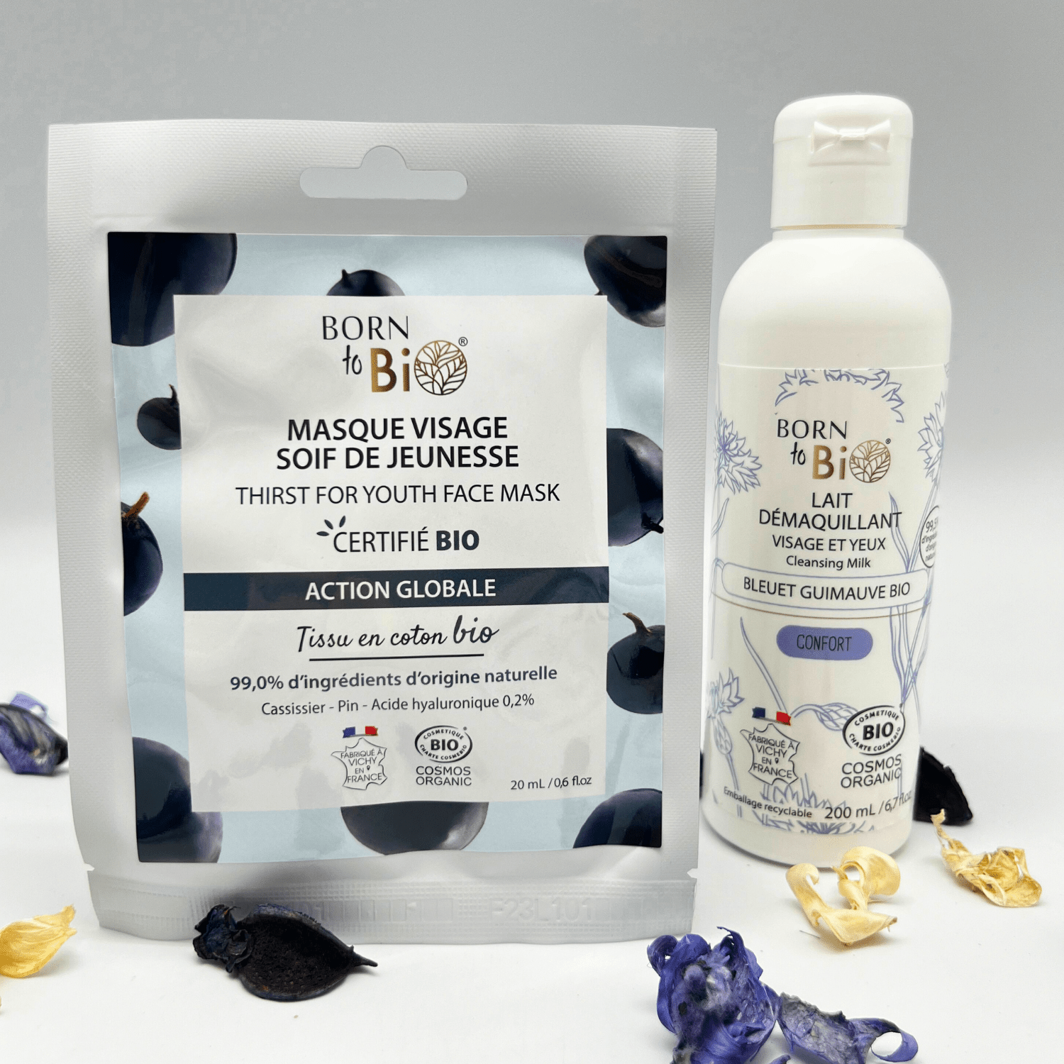Masque visage Soif de Jeunesse en coton - Certifié Bio - Nathan boutique Masques