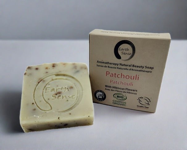 Organic Certified Solid Soap - Patchouli with Hibiscus Flowers 90g - Nathan boutique Organic Solid Soap
