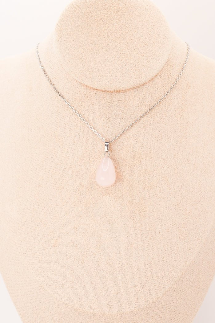 Pendentif | Goutte en Quartz rose - Nathan boutique Pendentif