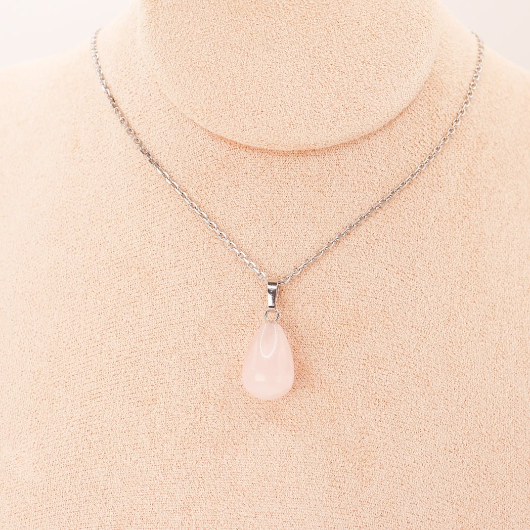 Pendentif | Goutte en Quartz rose - Nathan boutique Pendentif