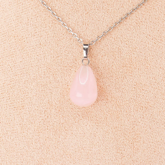 Pendentif | Goutte en Quartz rose - Nathan boutique Pendentif