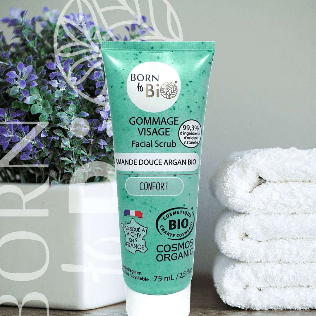 Sweet Almond Argan Facial Scrub - Certified organic - Nathan boutique Face scrub