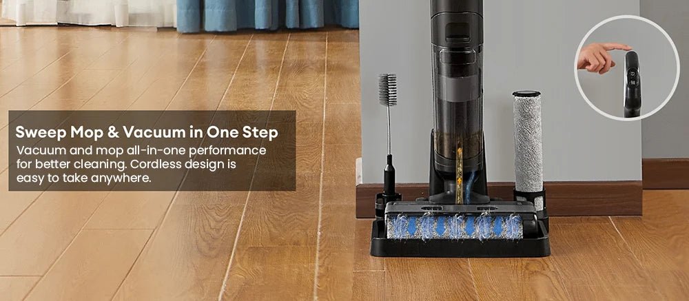 Ultenic AC1 Elite Cordless Vacuum And Mop with SelfCleaning Up to 50min Runtime Smart Dirt Detection 3 Cleaning Mode LCD Display - Nathan boutique