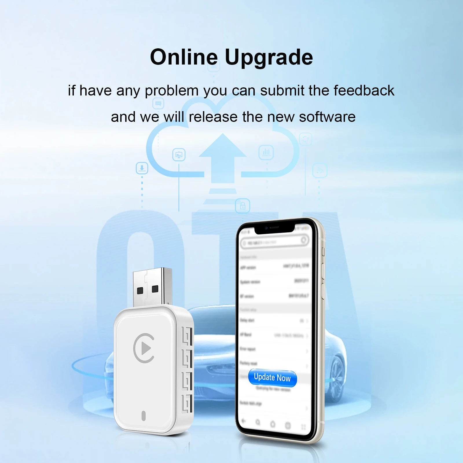 Wireless CarPlay Android Auto Adapter CarPlay Android Auto 2 in 1, for Almost All Kinds of Factory Wired Car - Nathan boutique