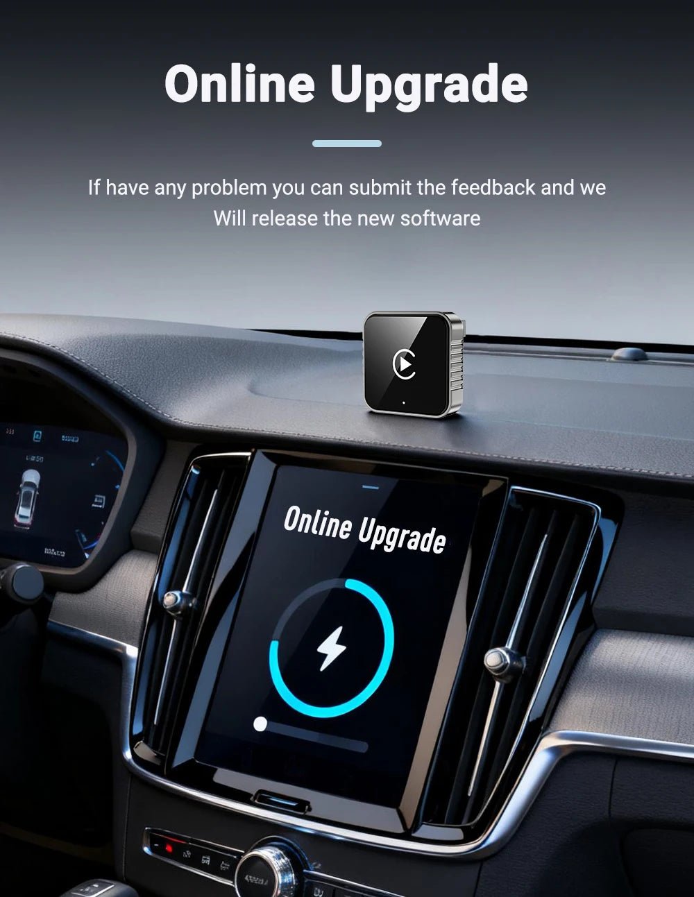 XUDA 2 in1 Wired to Wireless CarPlay Android Auto Adapter for OEM Car Stereo With USB Dongle Smart Mini Box Plug and Play Blueto - Nathan boutique